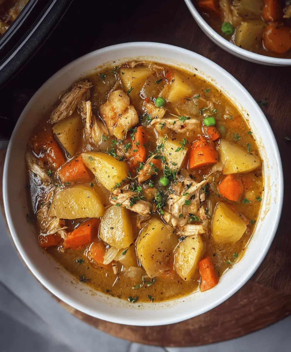 Easy Slow Cooker Chicken Stew Recipe