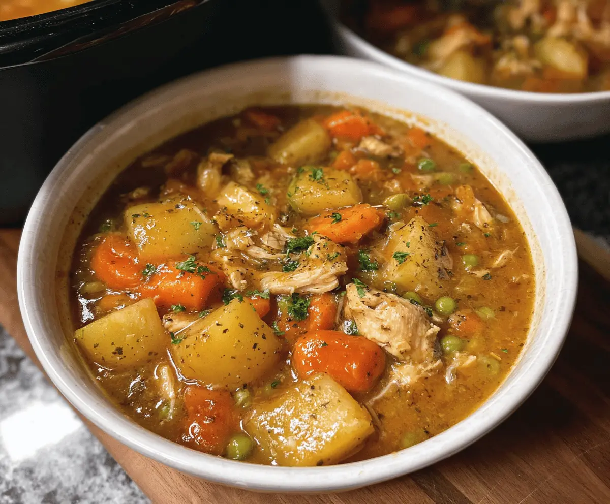 Easy Slow Cooker Chicken Stew Recipe