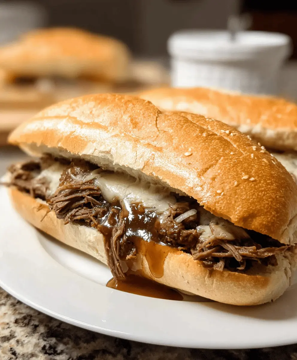 Easy Crockpot French Dip Sandwich Recipe