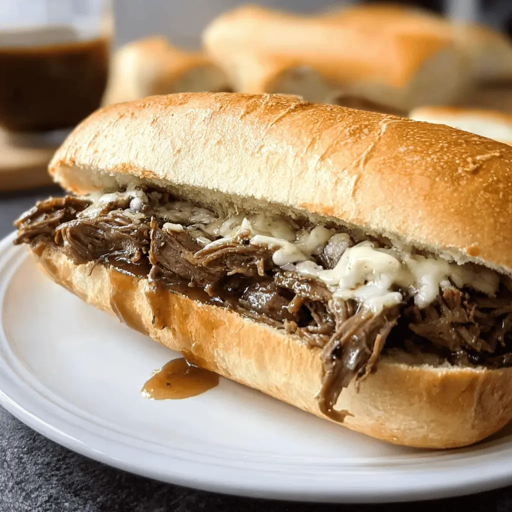 Easy Crockpot French Dip Sandwich Recipe