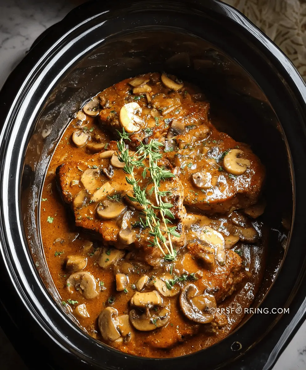 Easy Crock Pot Smothered Pork Chops Recipe