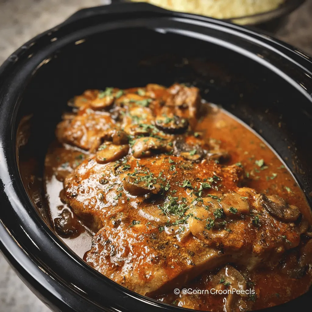 Easy Crock Pot Smothered Pork Chops Recipe