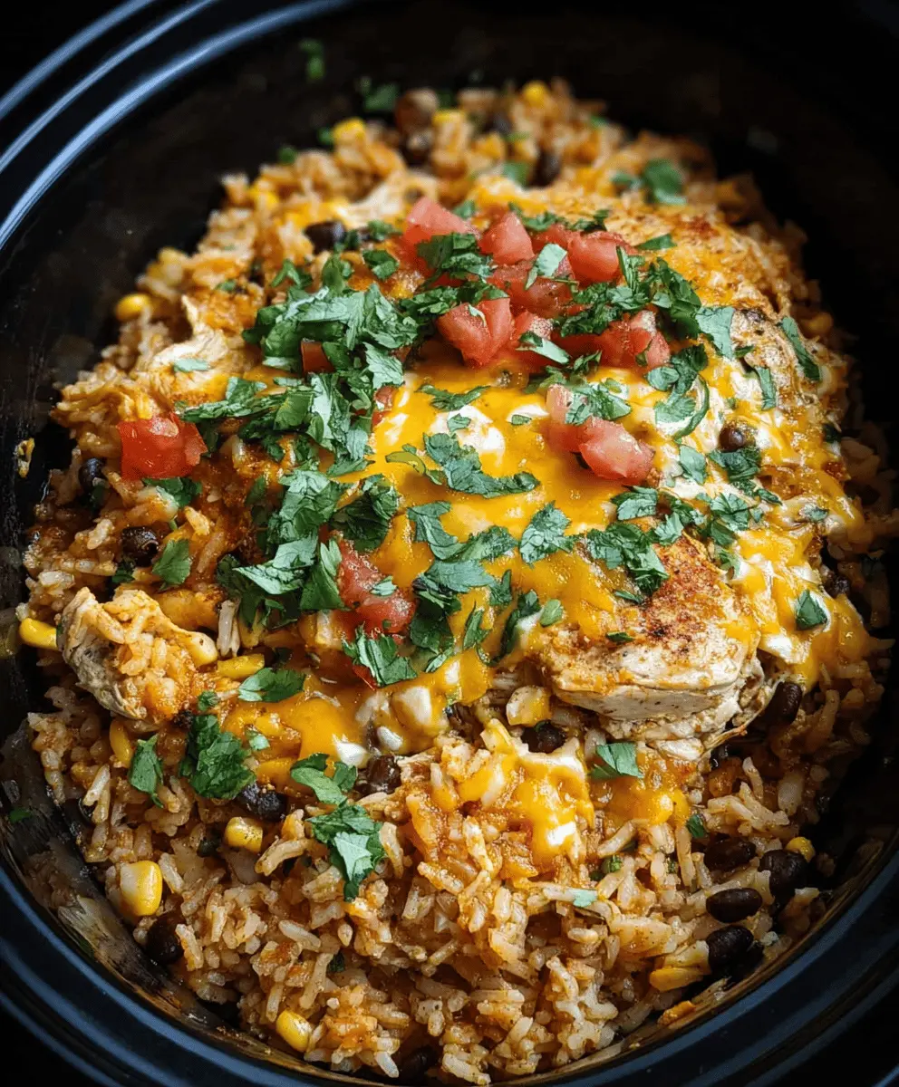 Easy Southwest Crock Pot Chicken and Rice Recipe