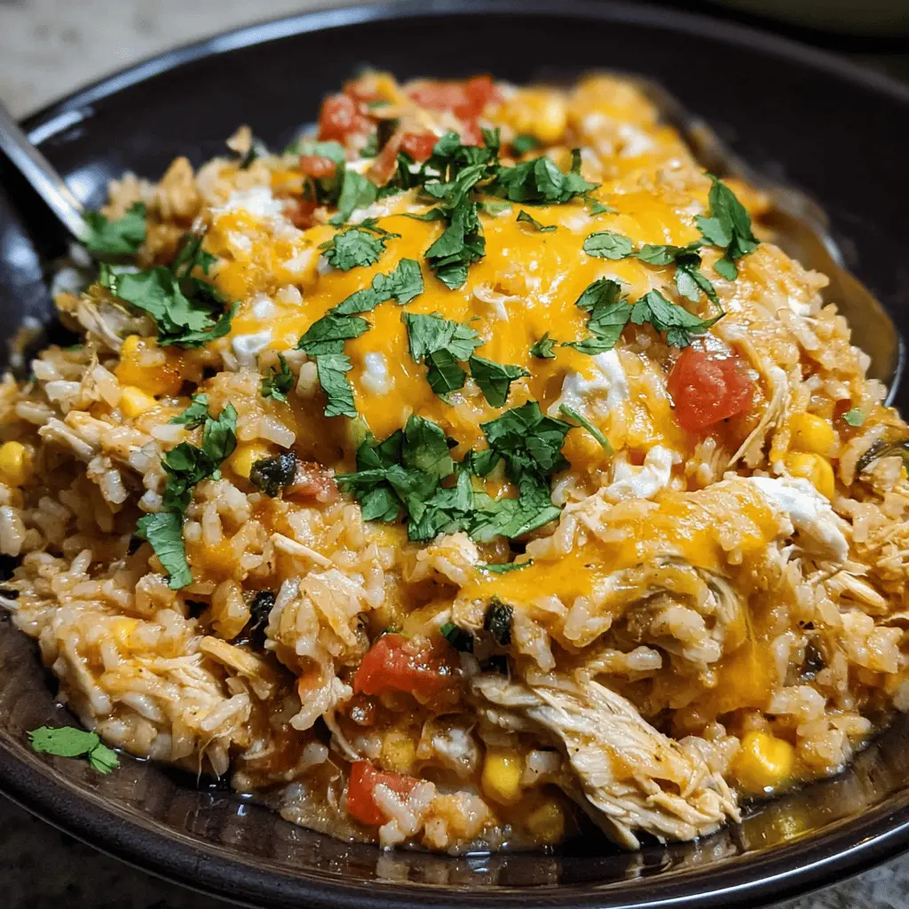 Easy Southwest Crock Pot Chicken and Rice Recipe