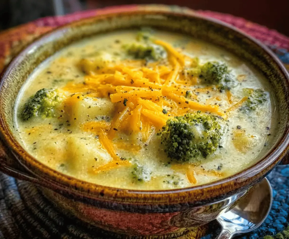Creamy Crock Pot Broccoli Cheddar Potato Soup