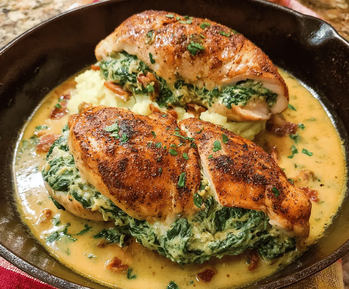 Easy Spinach Stuffed Chicken Breasts Recipe