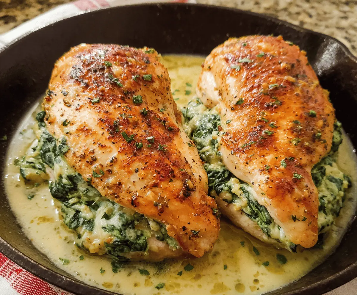 Easy Spinach Stuffed Chicken Breasts Recipe