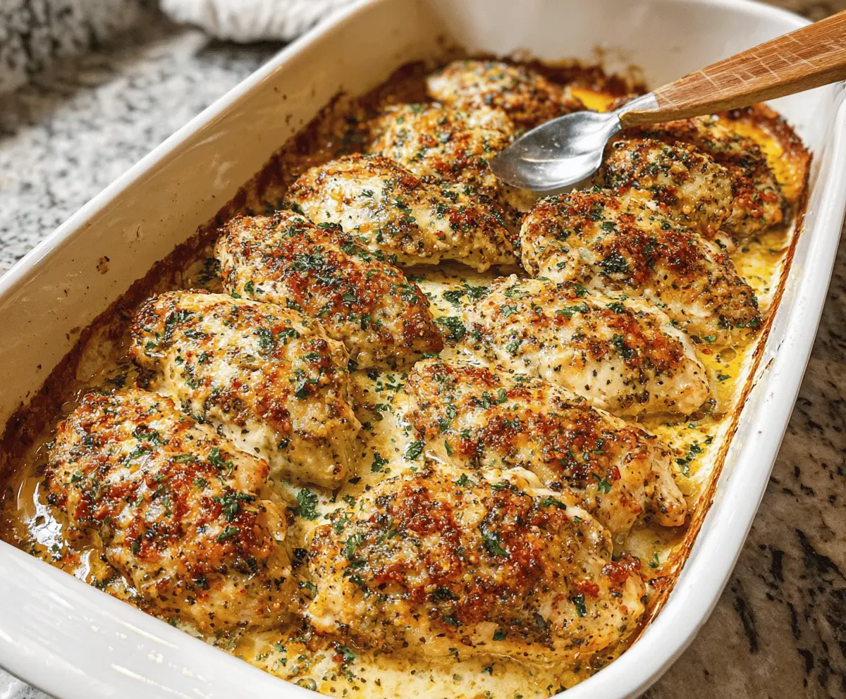 Easy Garlic Parmesan Chicken Bake Recipe