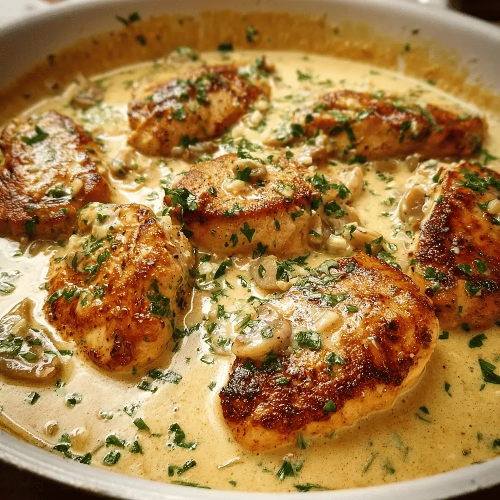 Easy Creamy Garlic Chicken Recipe