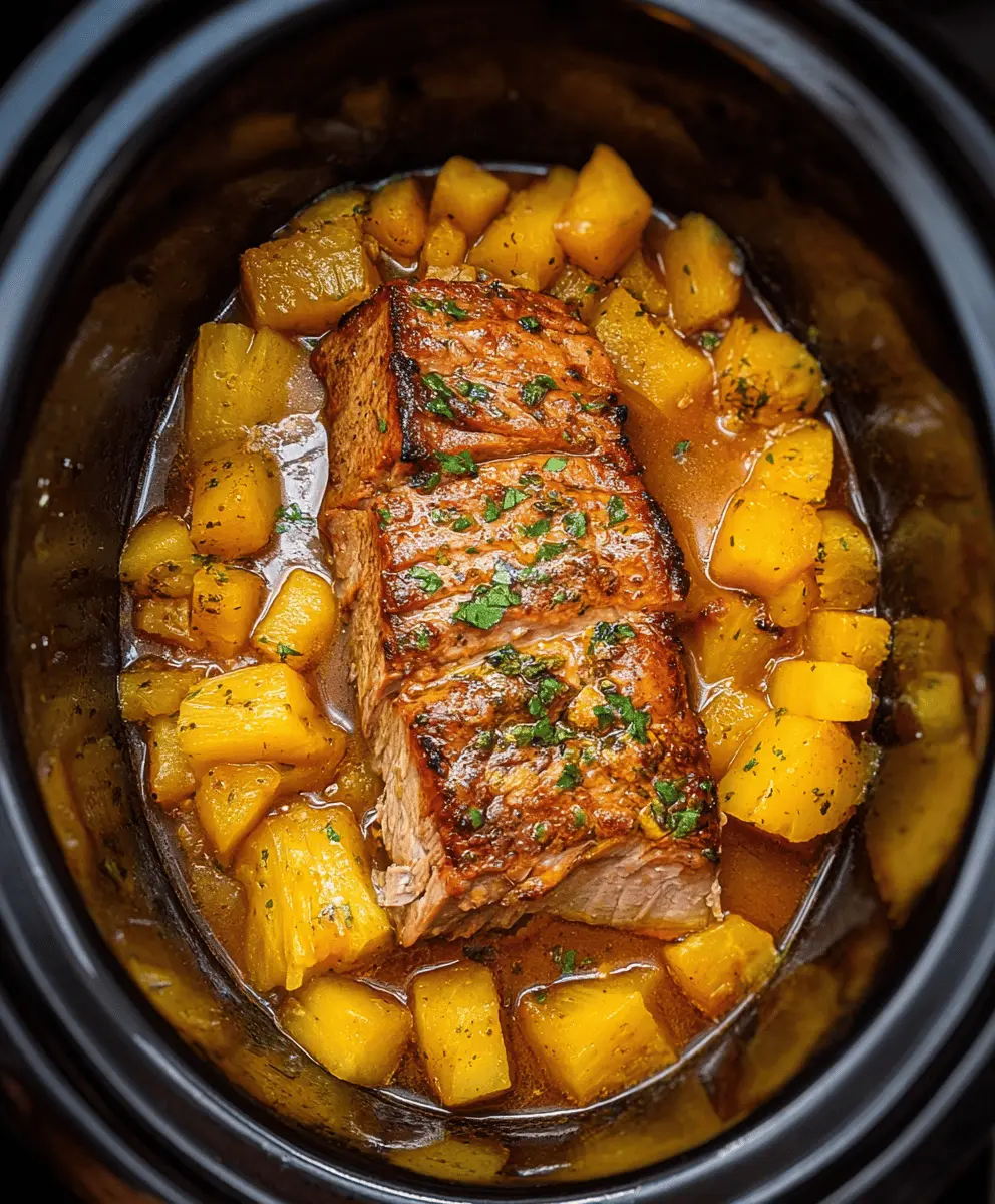 Easy Slow Cooker Pineapple Pork Loin Recipe