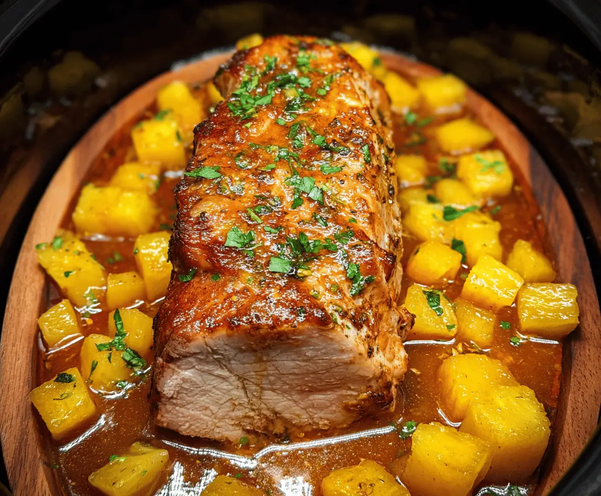 Easy Slow Cooker Pineapple Pork Loin Recipe