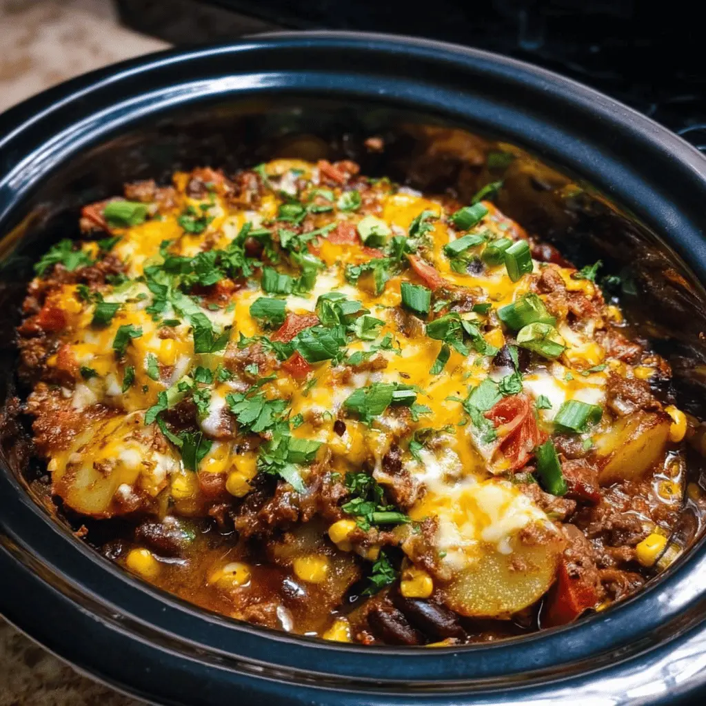 Easy Slow Cooker Cowboy Casserole Recipe