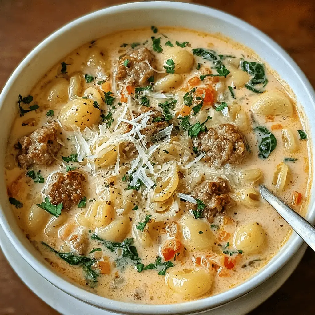 Creamy Parmesan Italian Sausage Soup Recipe