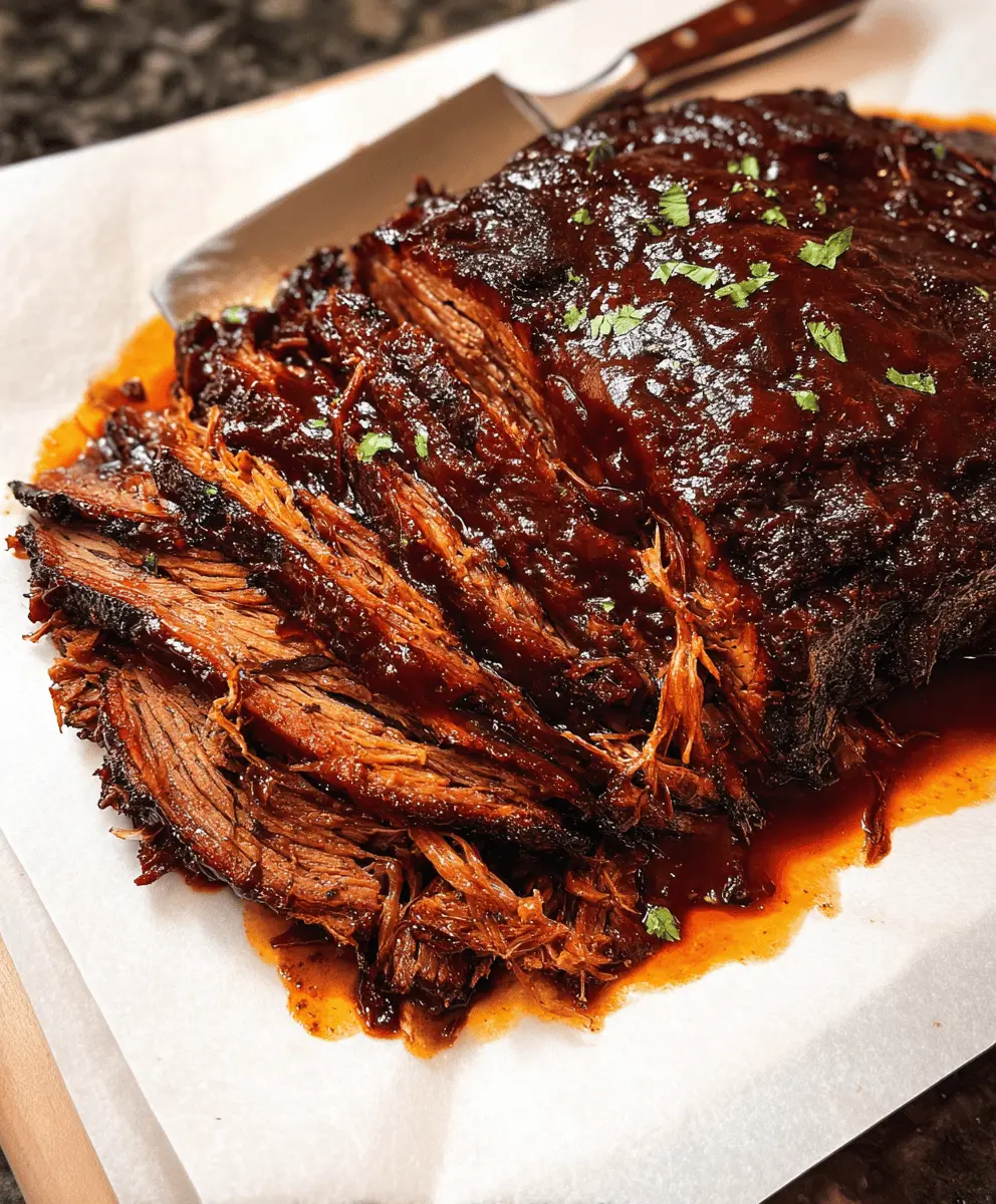 Easy Slow Cooker BBQ Beef Brisket Recipe