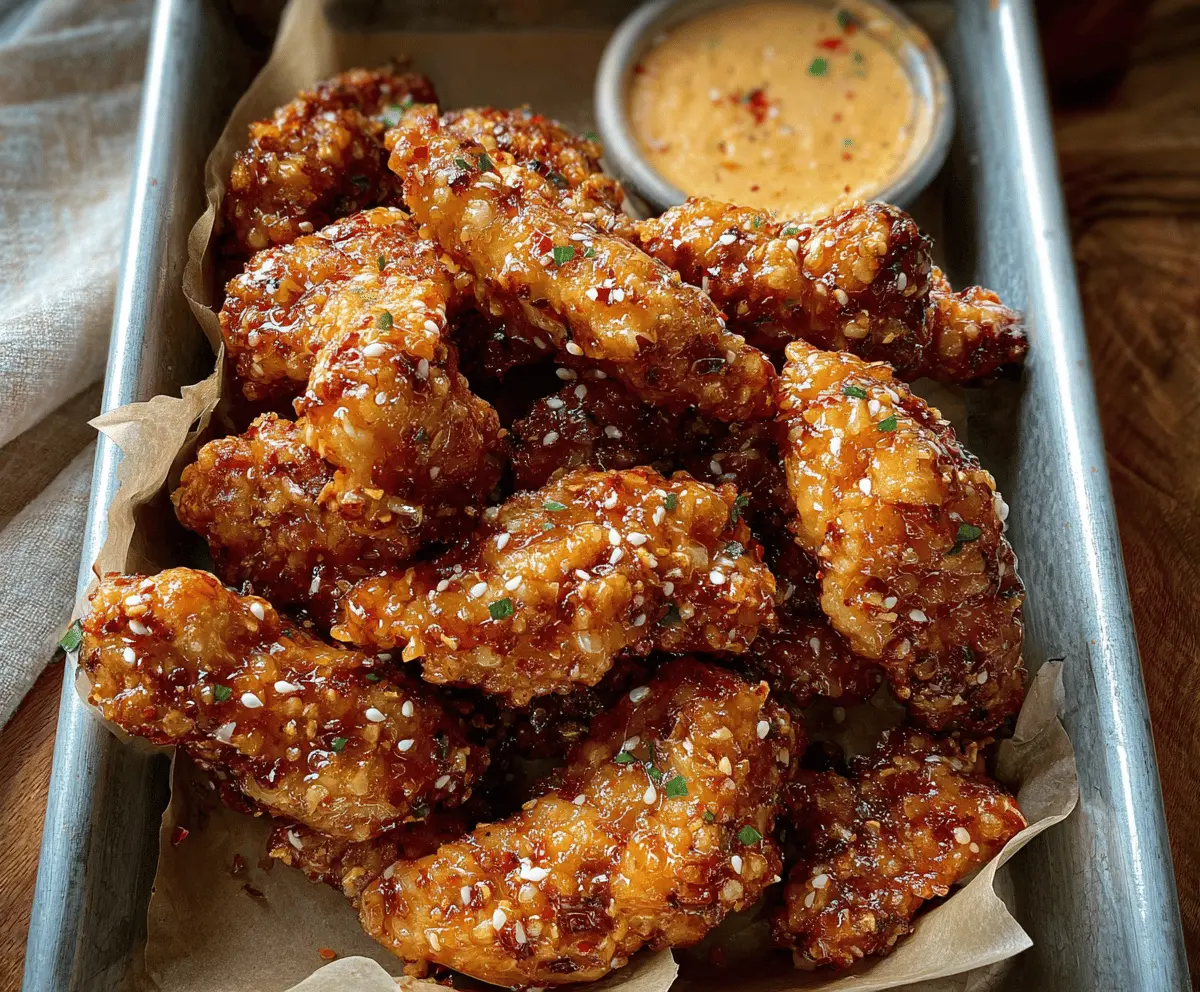 Crispy Bang Bang Chicken Recipe with Sweet Spicy Sauce