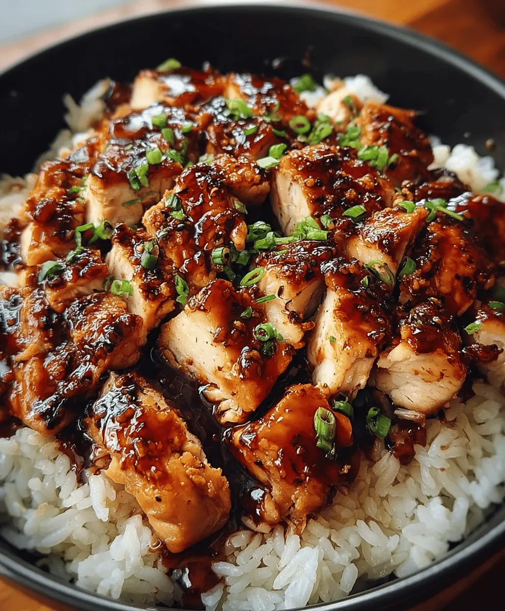 Easy Honey BBQ Chicken Rice Bowl Recipe