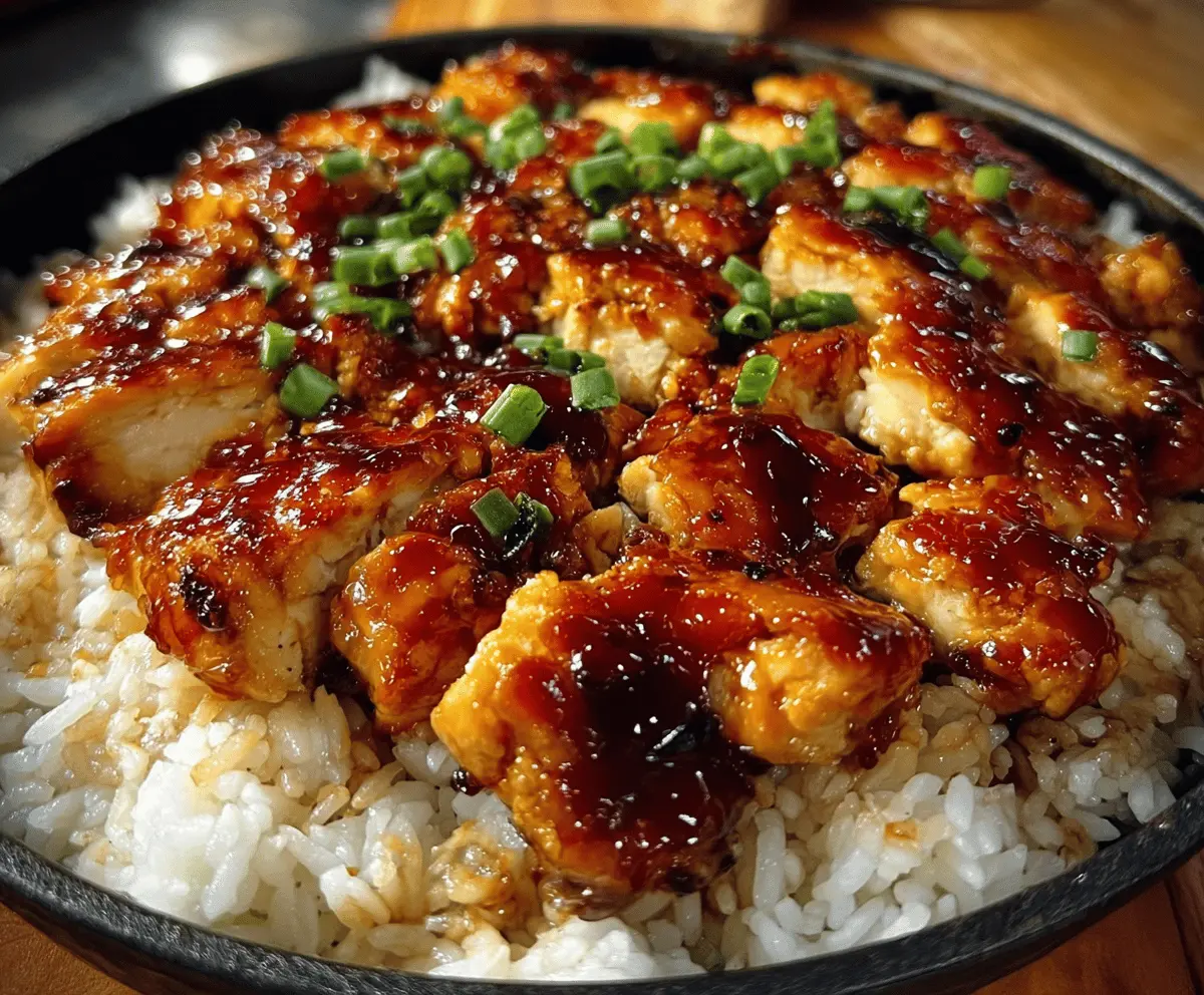 Easy Honey BBQ Chicken Rice Bowl Recipe