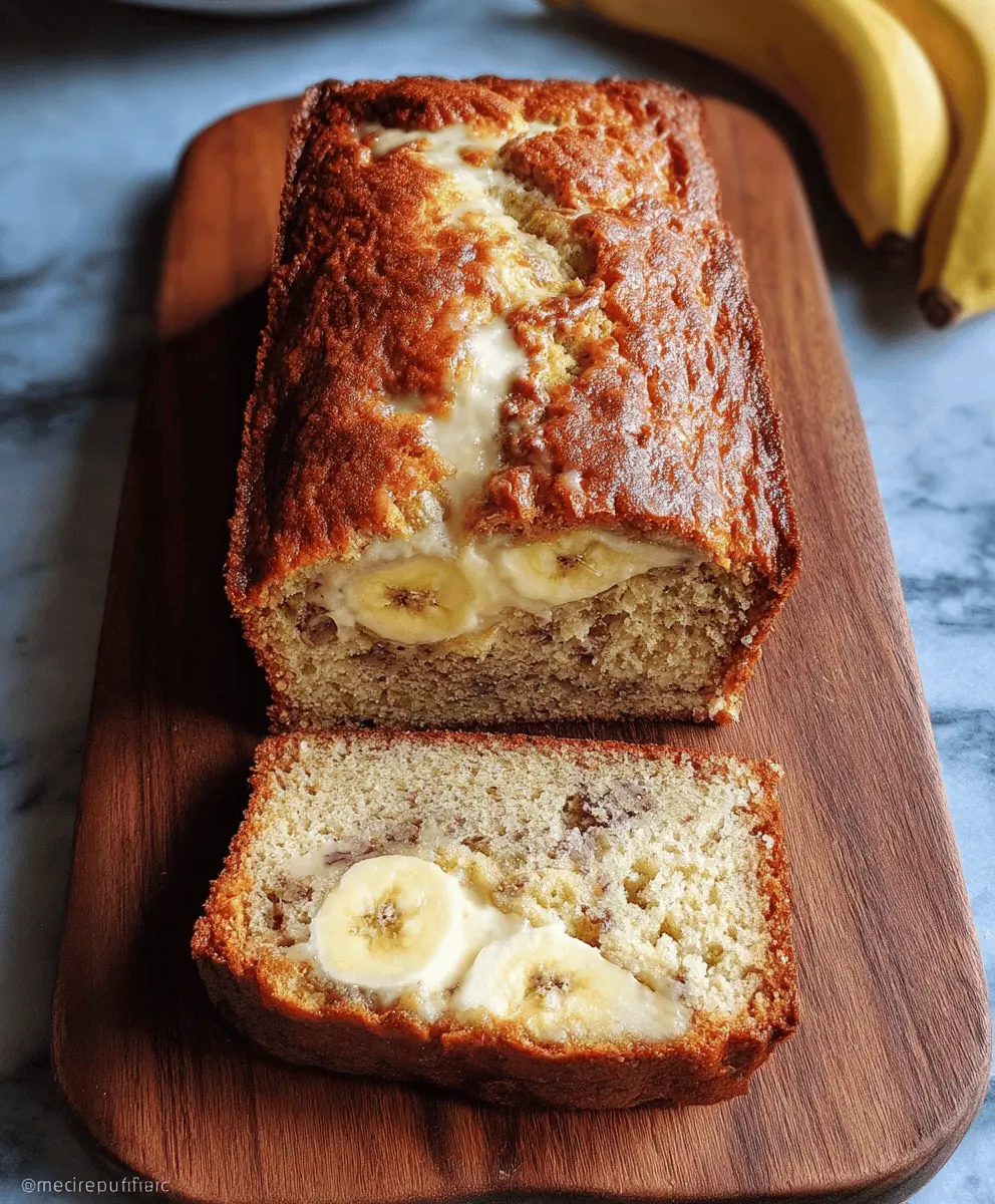 Cream Cheese Banana Bread Recipe with Soft, Moist Texture
