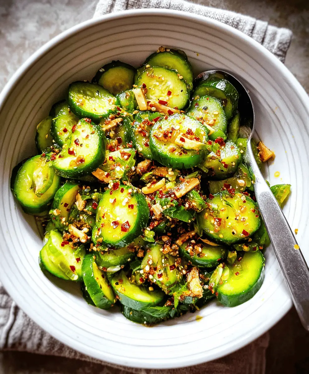 Easy Spicy Cucumber Salad Recipe