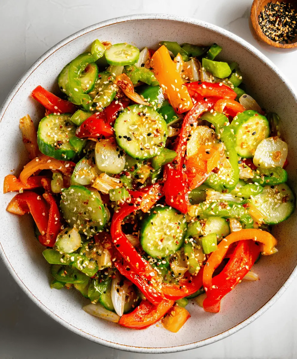 Refreshing Cucumber and Sweet Pepper Salad Recipe