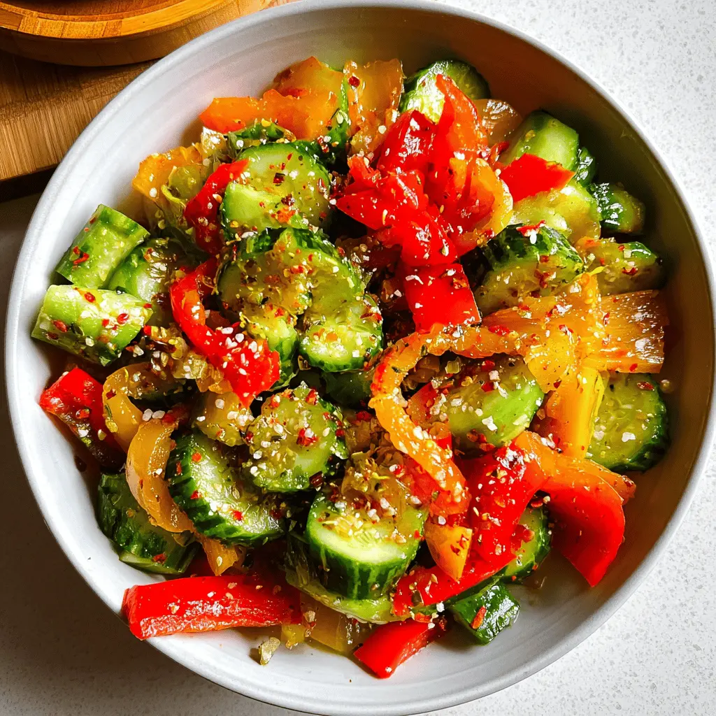 Refreshing Cucumber and Sweet Pepper Salad Recipe