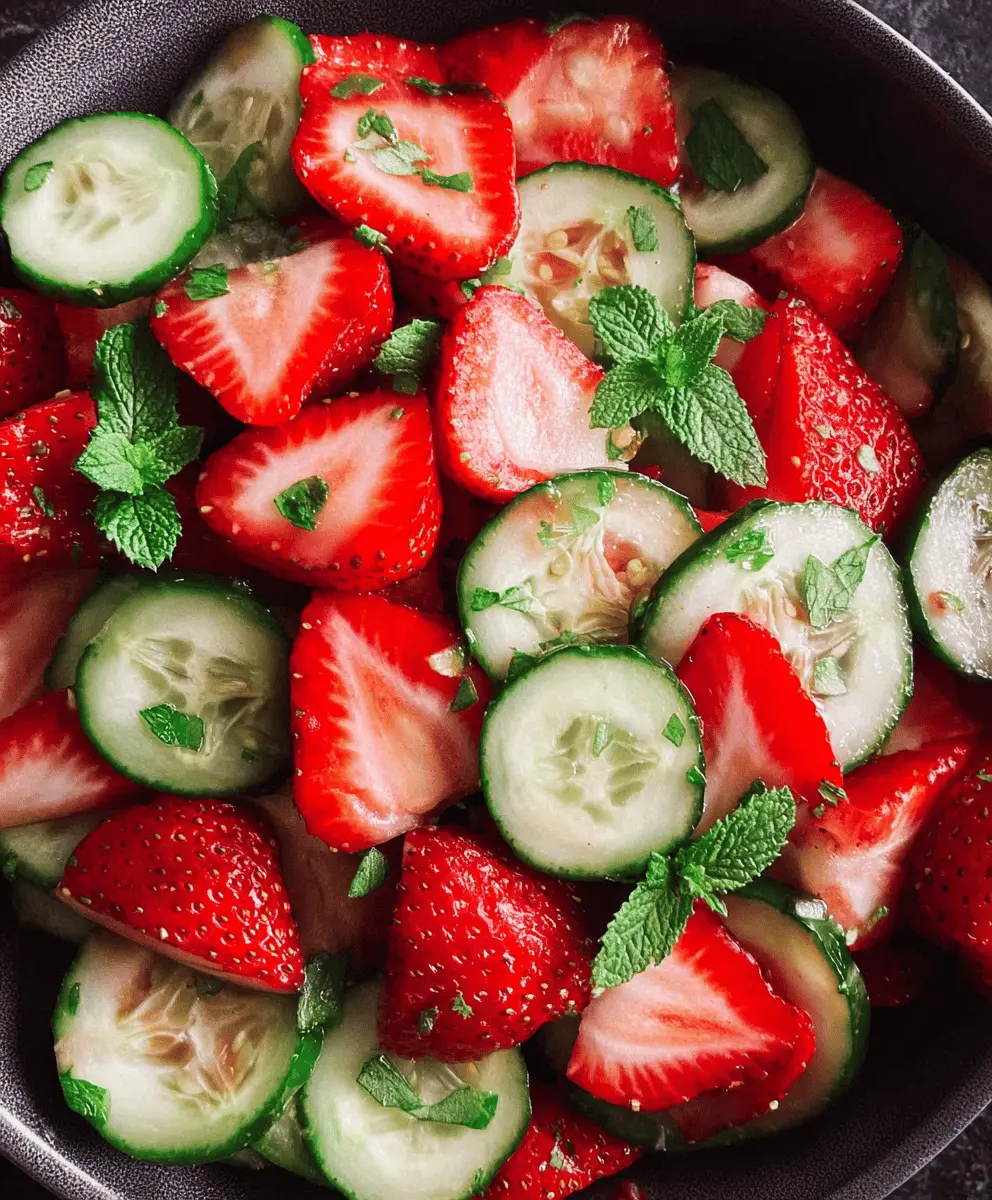 Fresh Cucumber Strawberry Salad Recipe