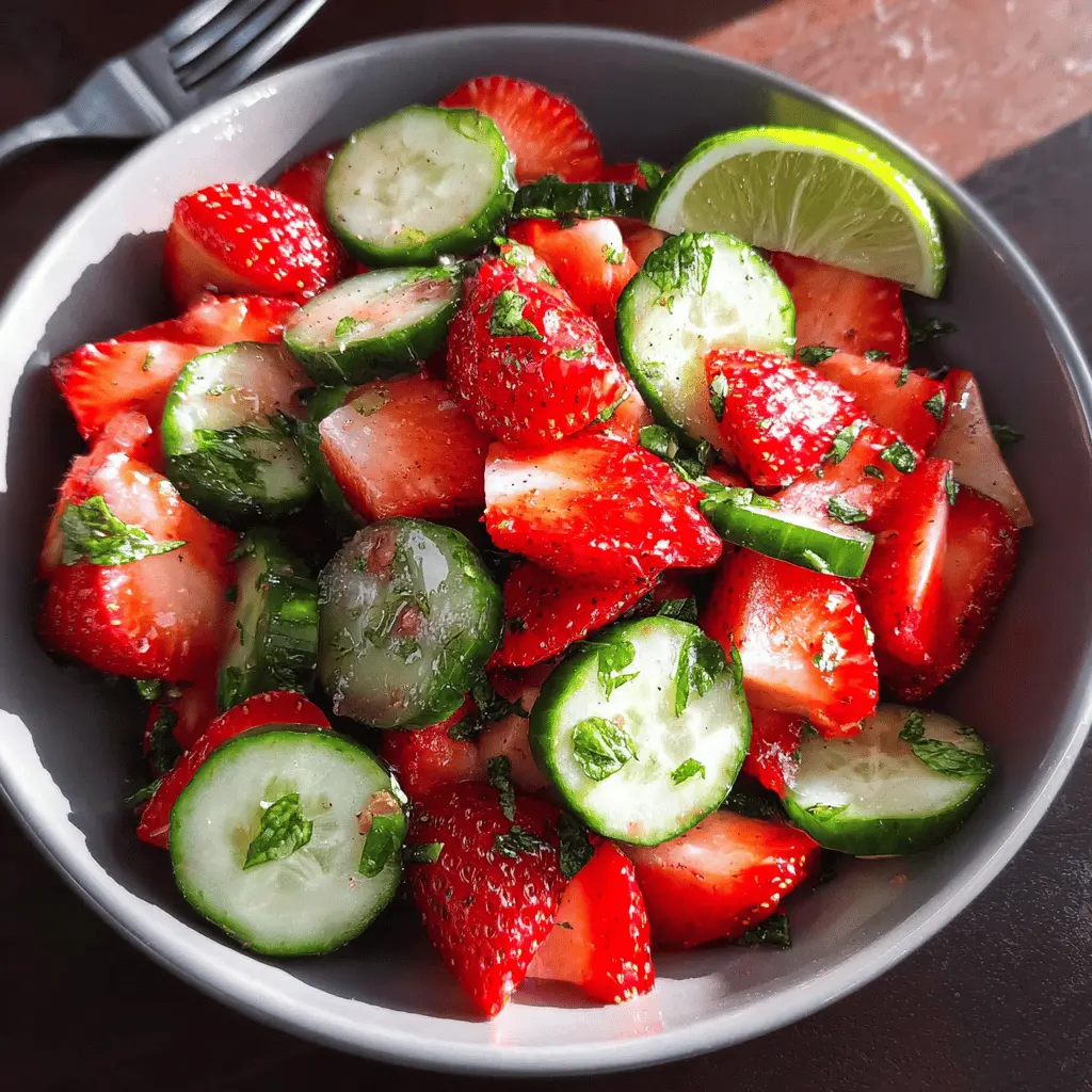 Fresh Cucumber Strawberry Salad Recipe