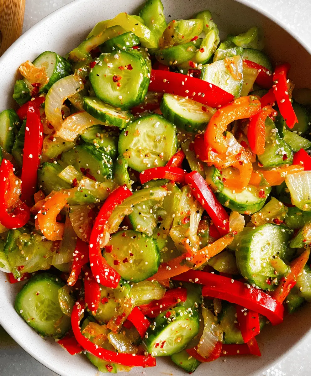 Fresh Cucumber and Sweet Pepper Salad Recipe