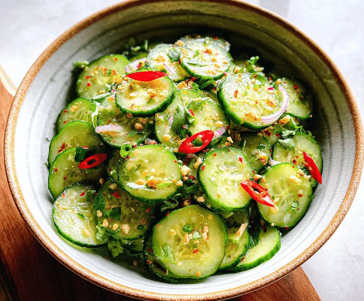 Easy Thai Cucumber Salad Recipe for Summer