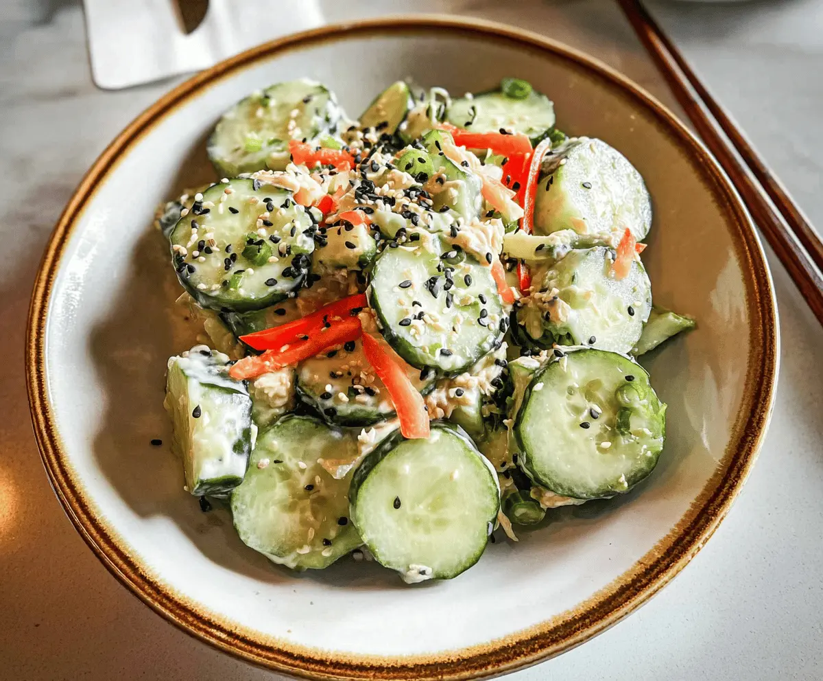 Easy California Roll Cucumber Salad Recipe