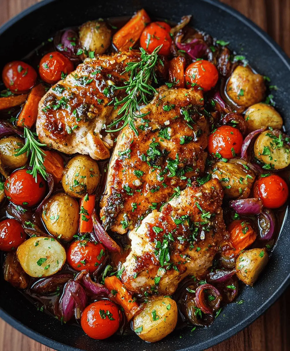 One Pan Balsamic Chicken Dinner Recipe