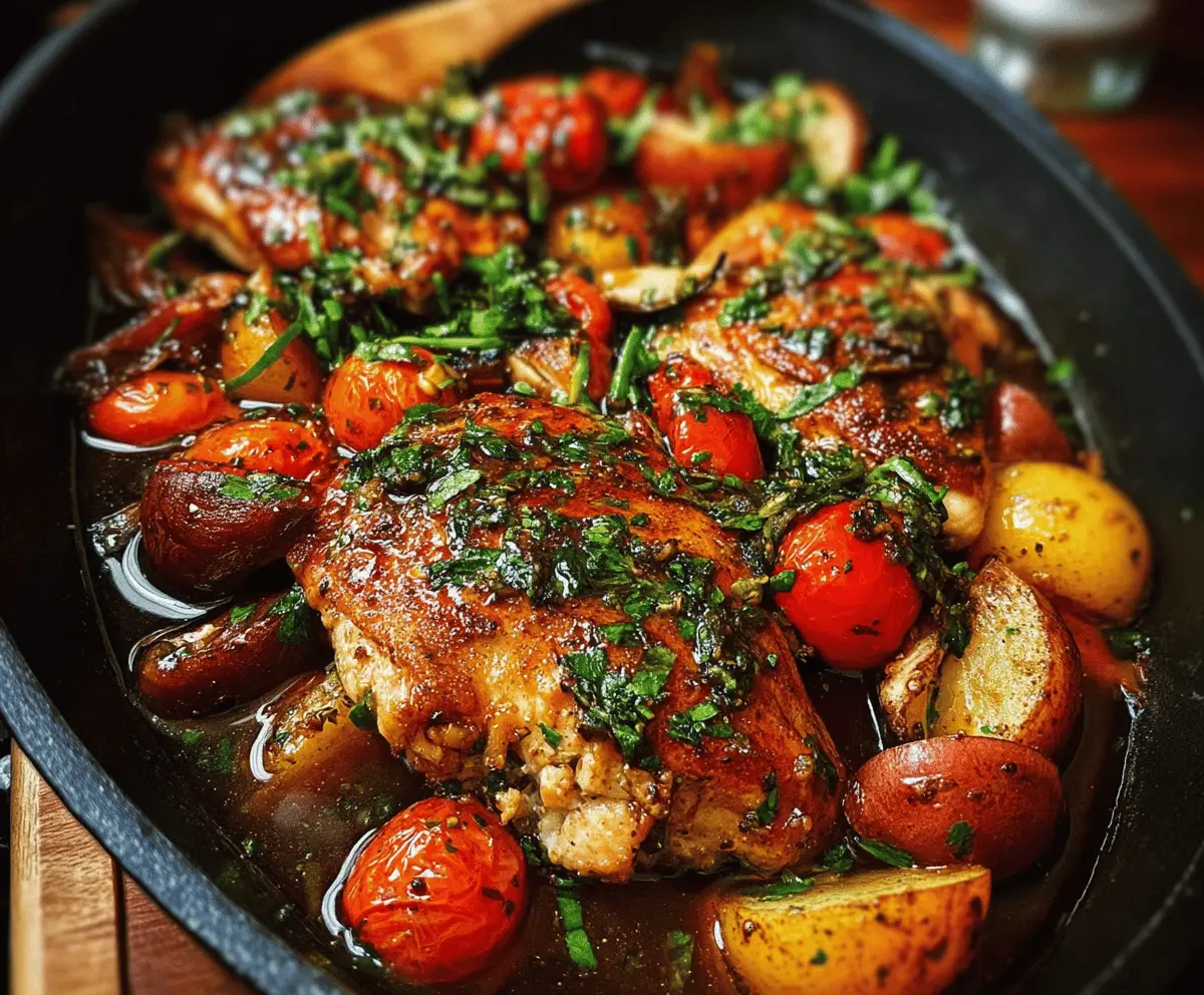 One Pan Balsamic Chicken Dinner Recipe