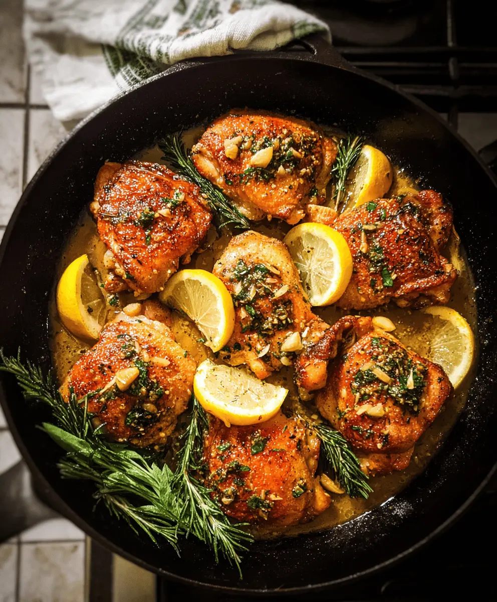 Easy Garlic Lemon Chicken Thighs Recipe