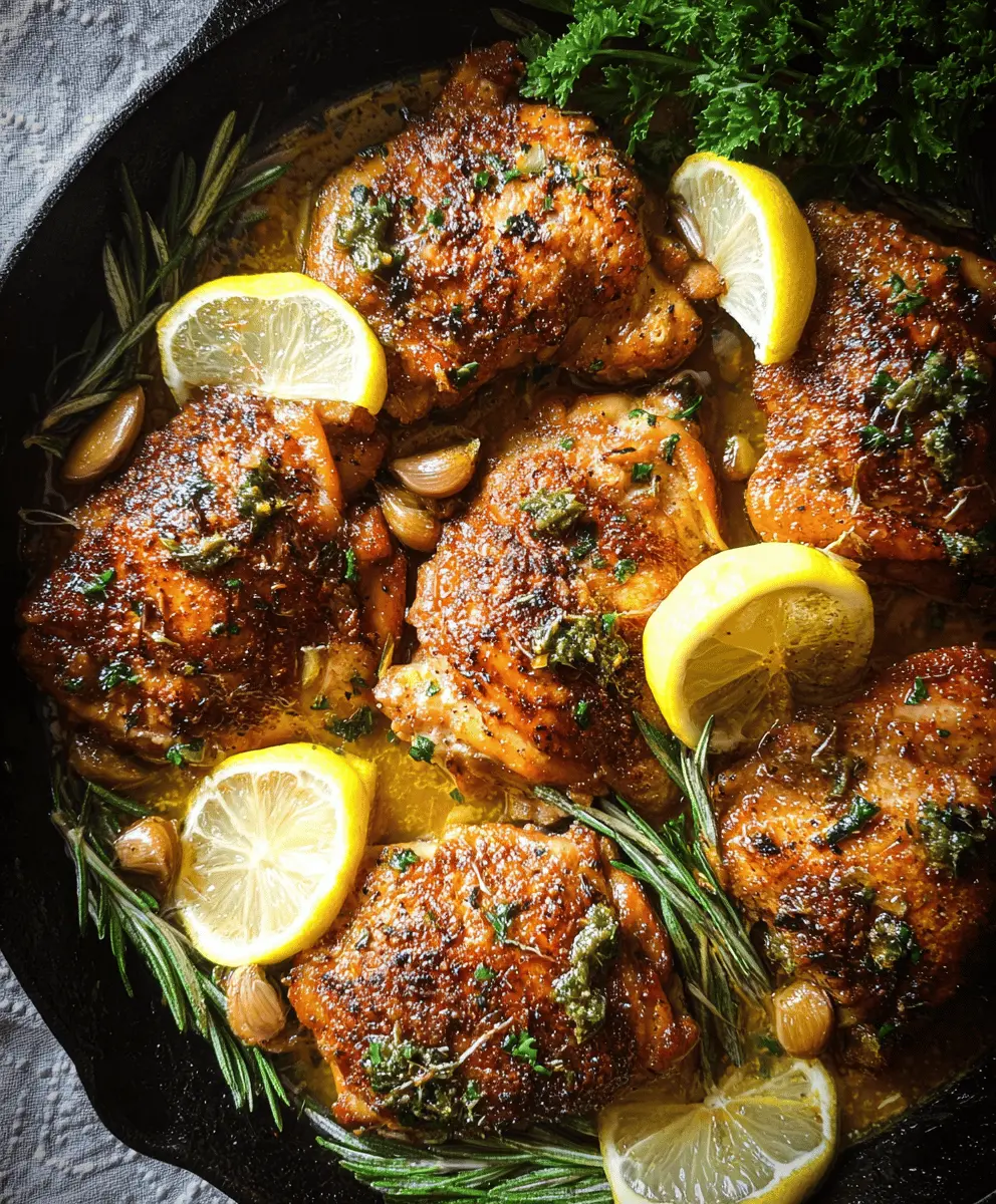 Easy Garlic Lemon Chicken Thighs Recipe