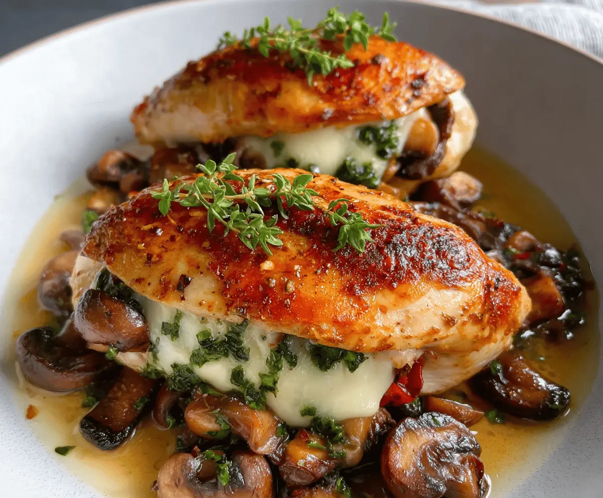Easy Mushroom Stuffed Chicken Breast Recipe