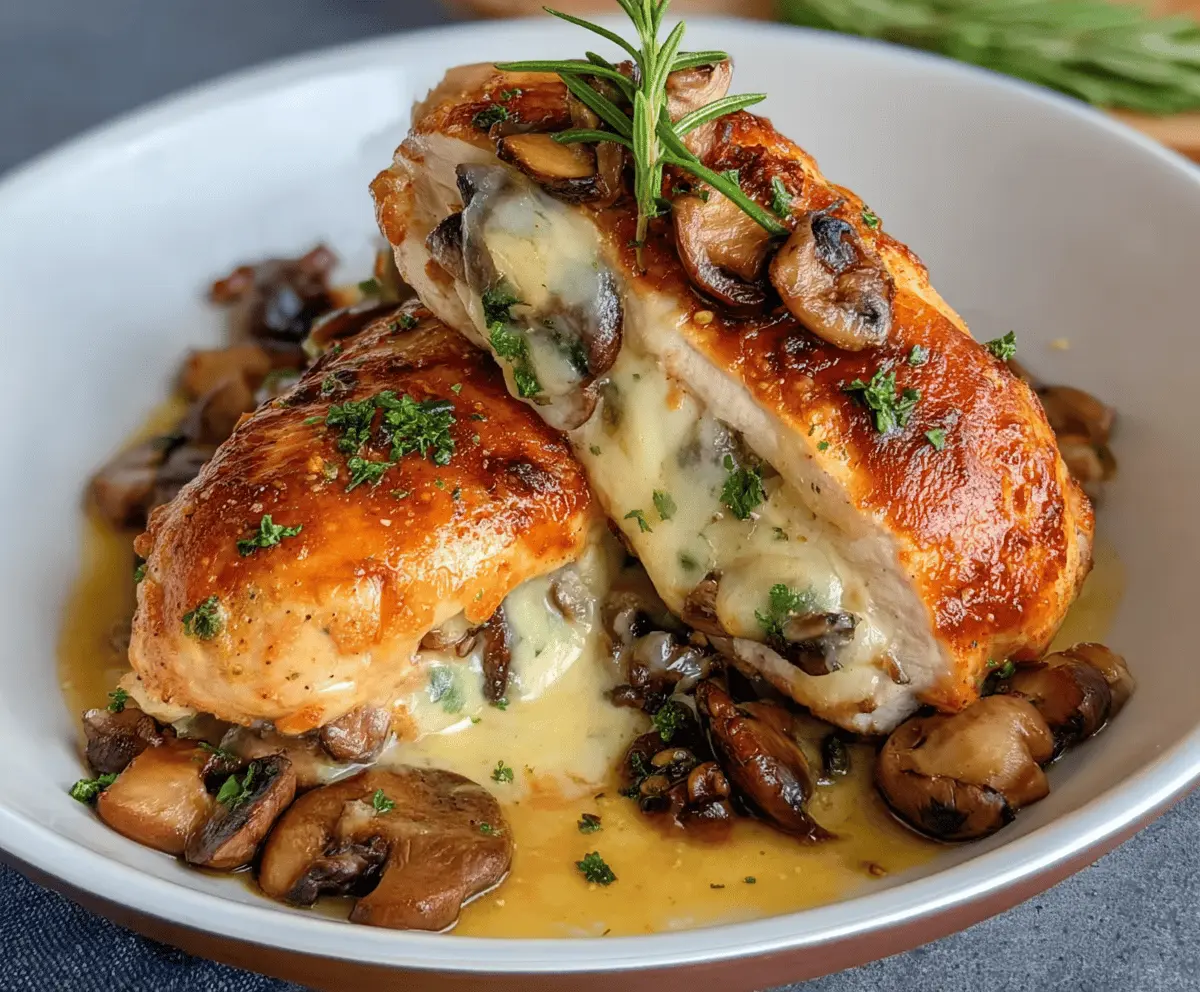 Easy Mushroom Stuffed Chicken Breast Recipe