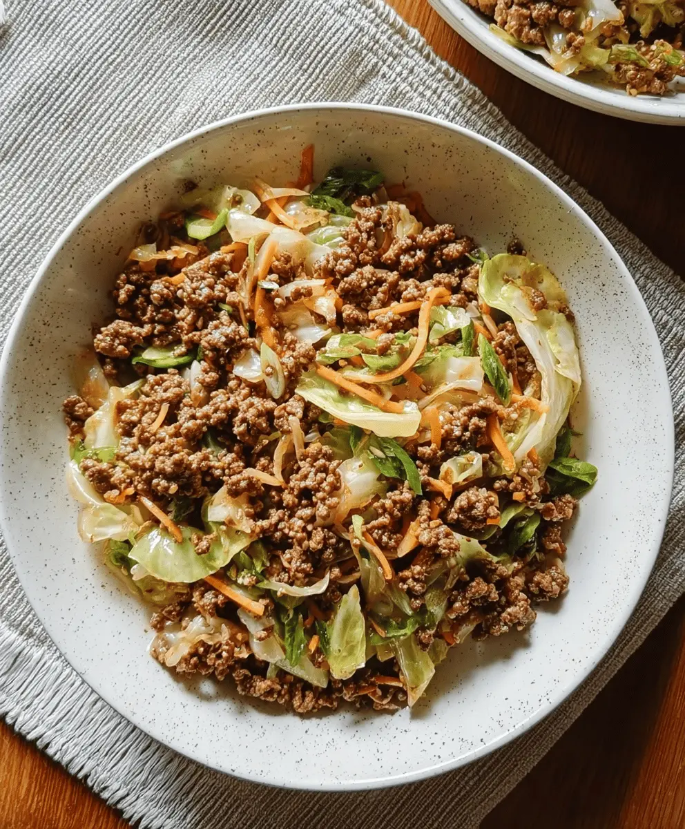 Easy Low-Carb Mongolian Beef and Cabbage Recipe