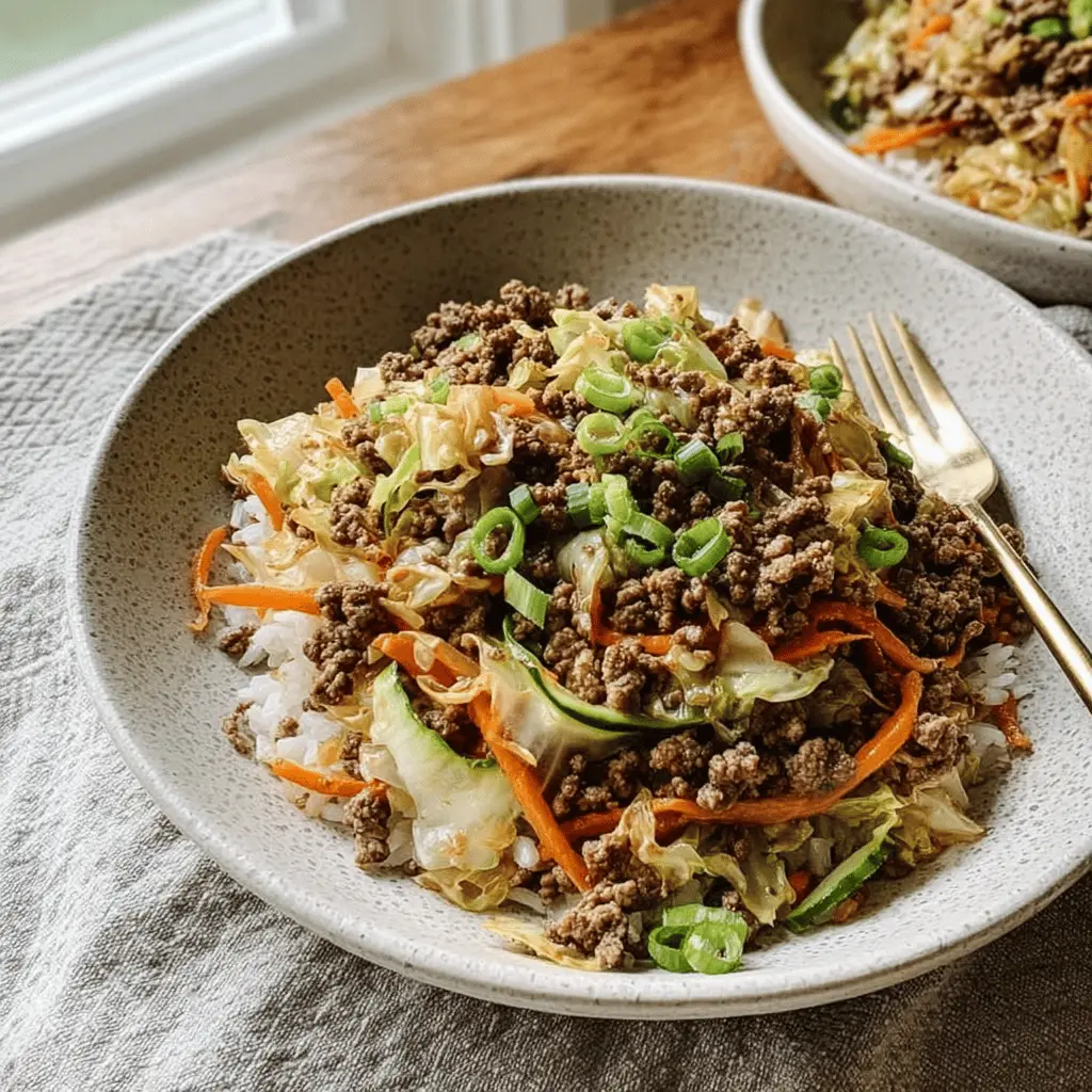 Easy Low-Carb Mongolian Beef and Cabbage Recipe