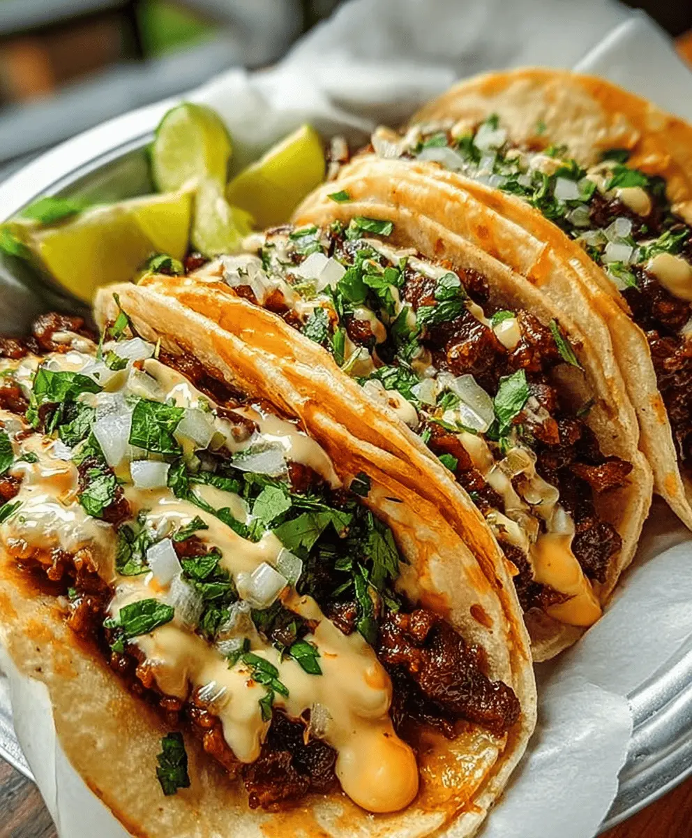 Garlic Butter Honey BBQ Beef Tacos Recipe