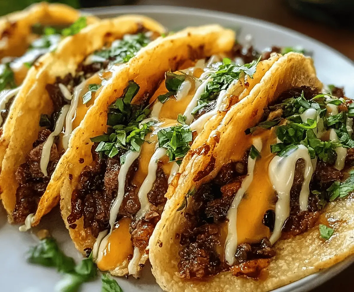 Garlic Butter Honey BBQ Beef Tacos Recipe