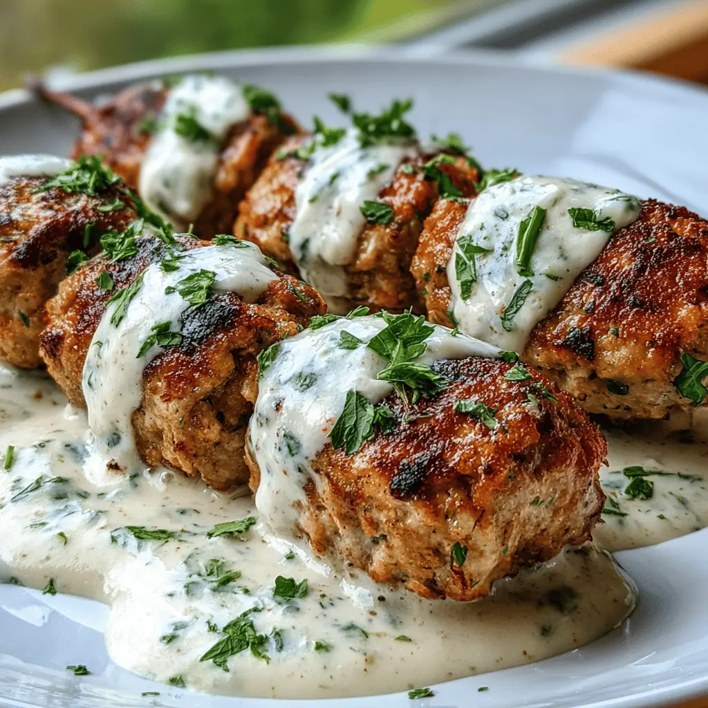 Creamy Garlic Yogurt Chicken Kofta Recipe