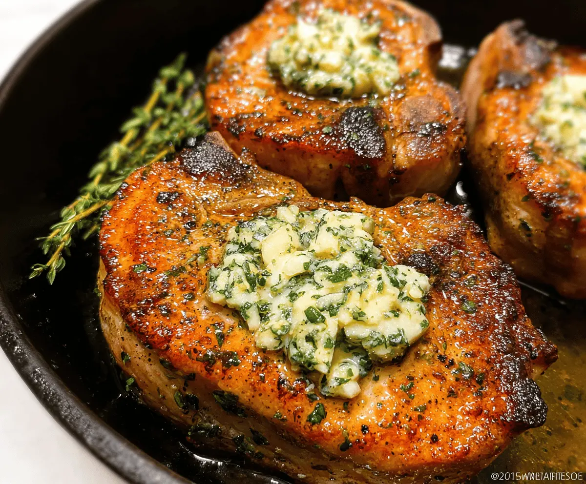 Garlic Butter Pork Chops Pan Seared to Perfection