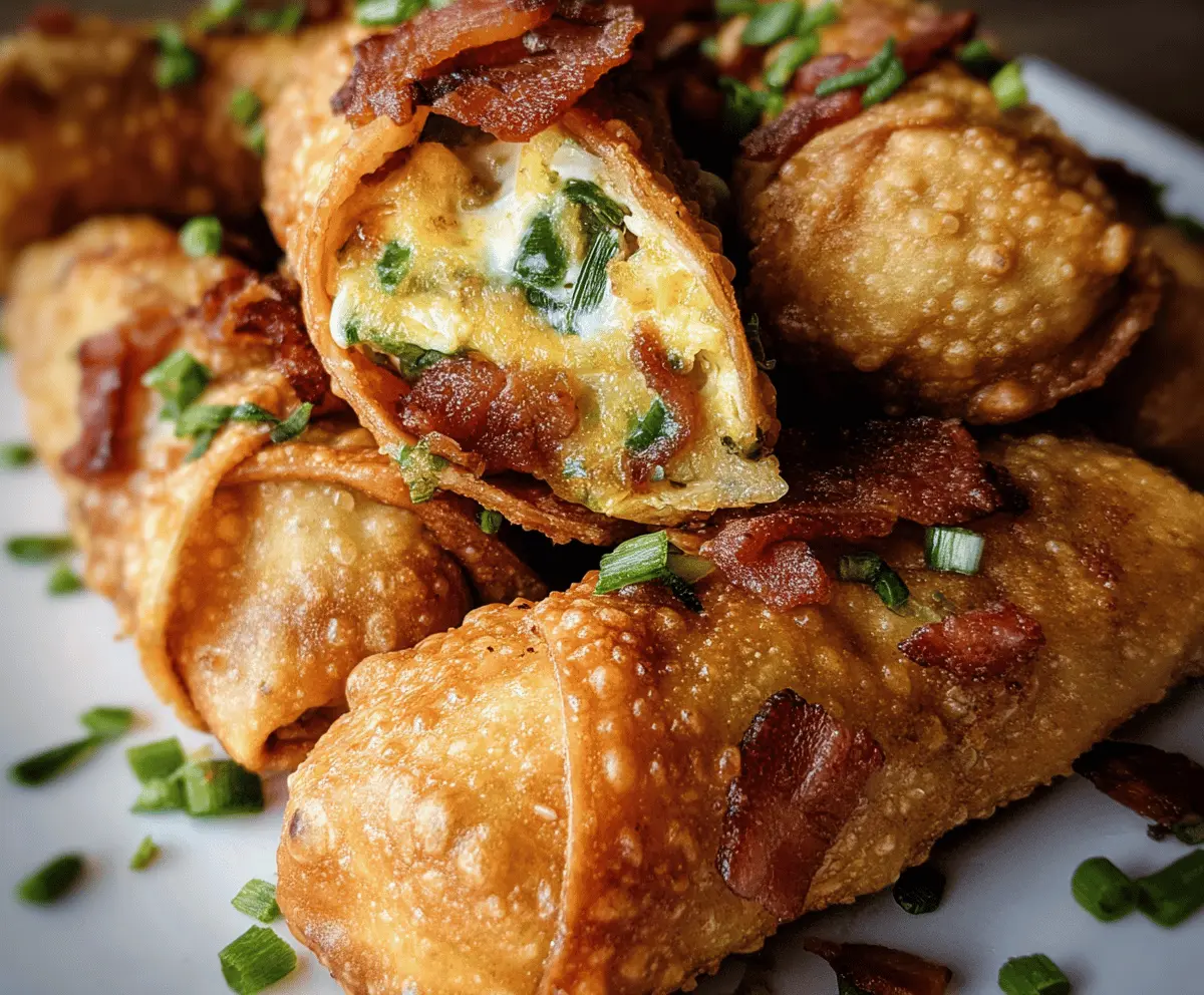 Crispy Bacon Jalapeño Popper Eggrolls Recipe
