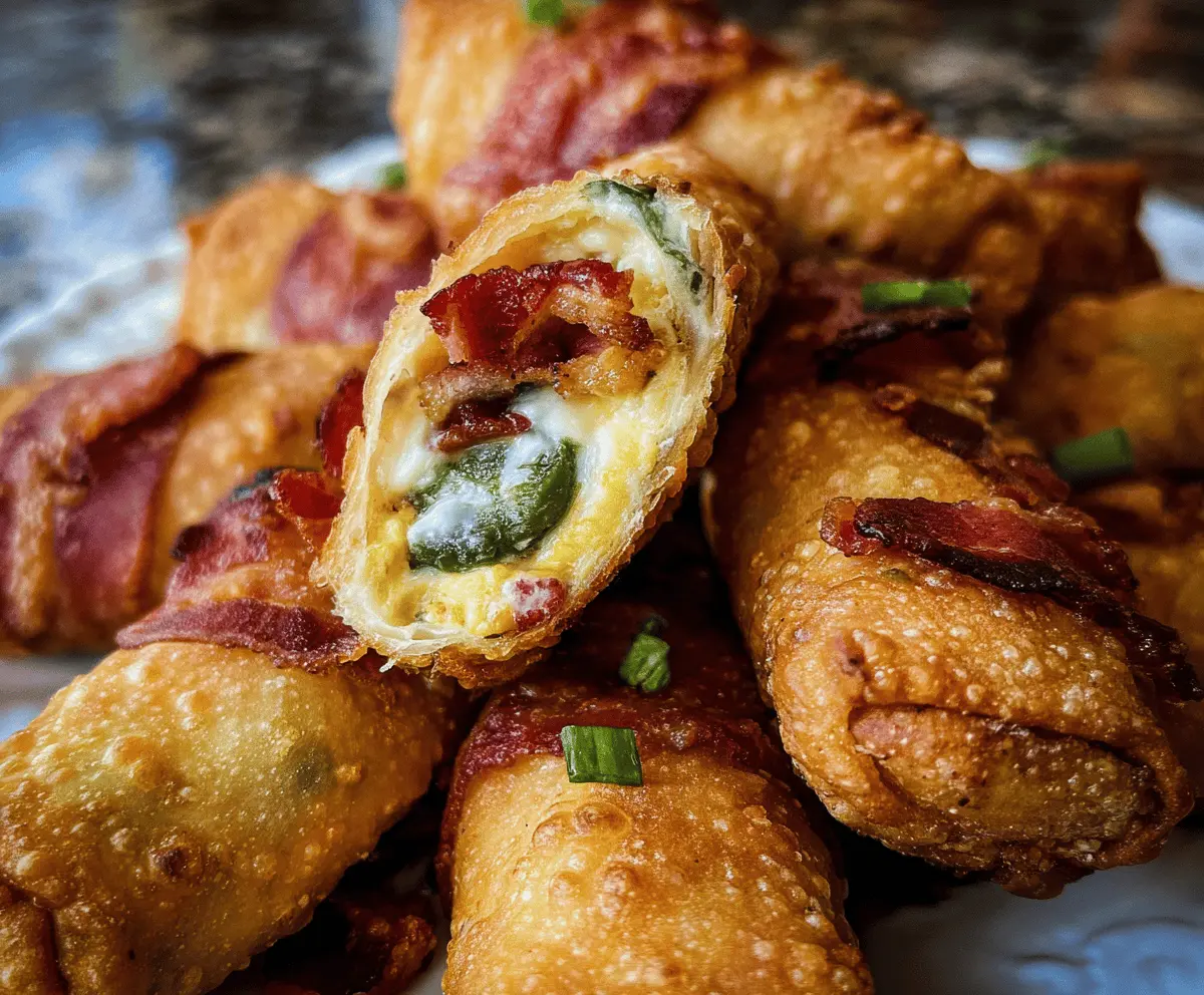 Crispy Bacon Jalapeño Popper Eggrolls Recipe