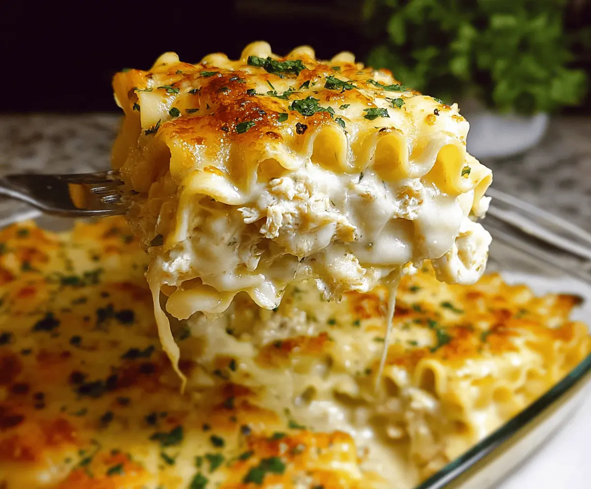Cheesy Chicken Alfredo Lasagna Rolls Recipe