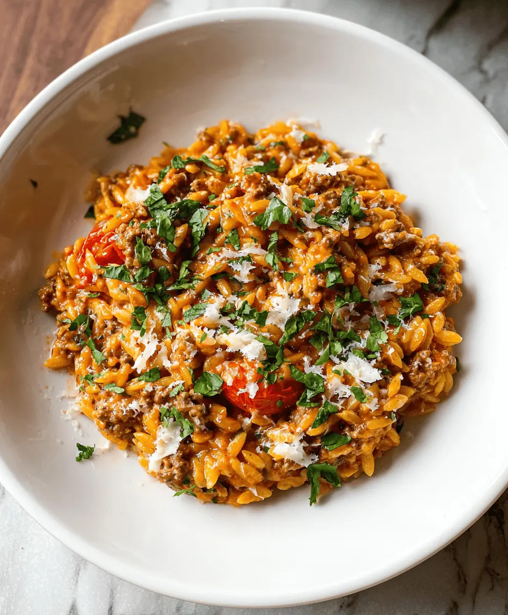 Easy Savory Ground Beef Orzo Dinner Recipe