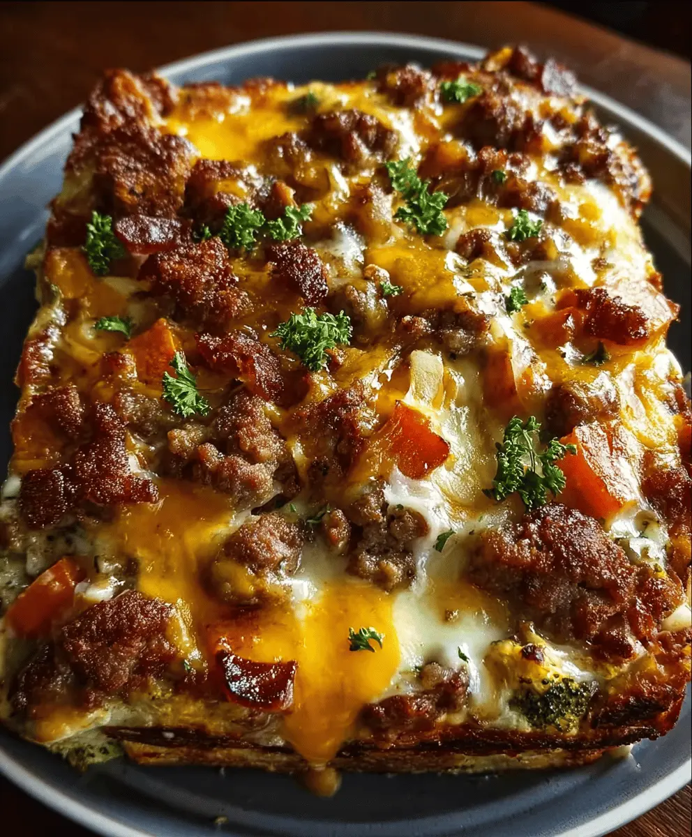 Cheesy Loaded Meatloaf Casserole with Veggies