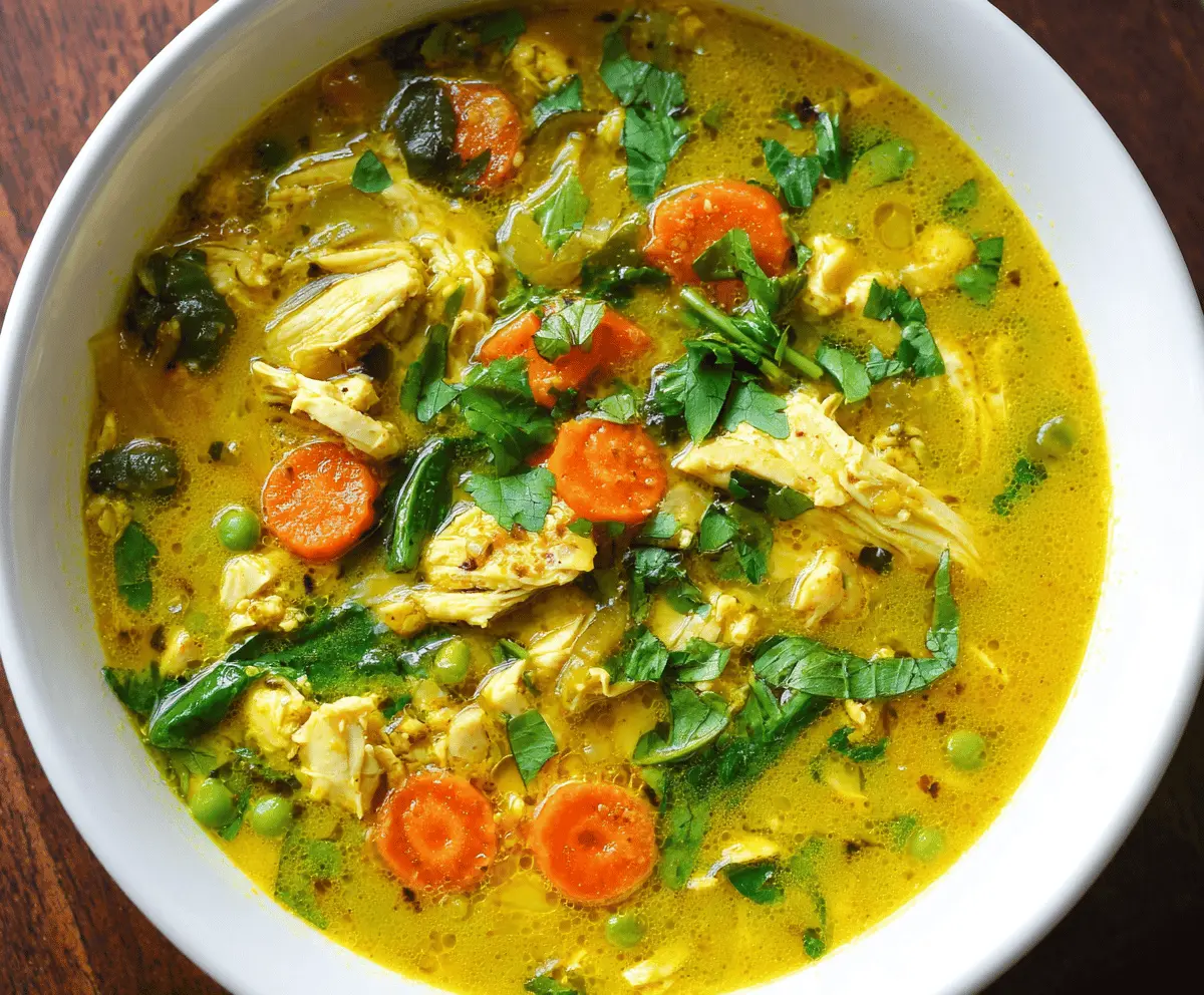Anti Inflammatory Turmeric Chicken Soup
