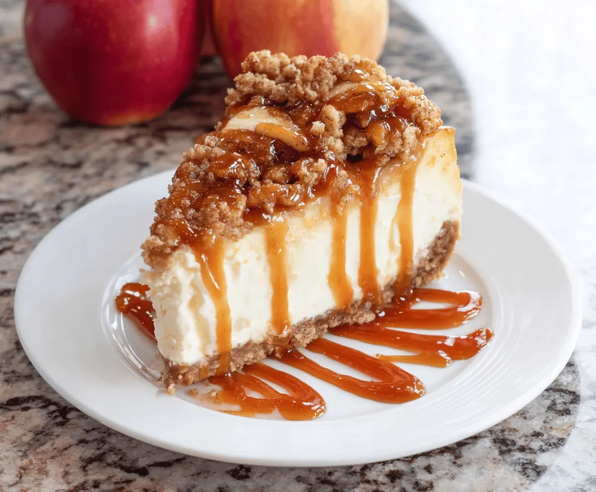 Apple Crisp Cheesecake