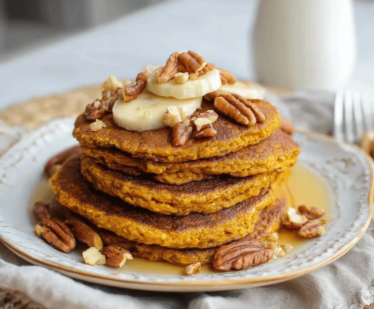Blender Pumpkin Oatmeal Pancakes